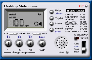 Desktop Metronome screen shot