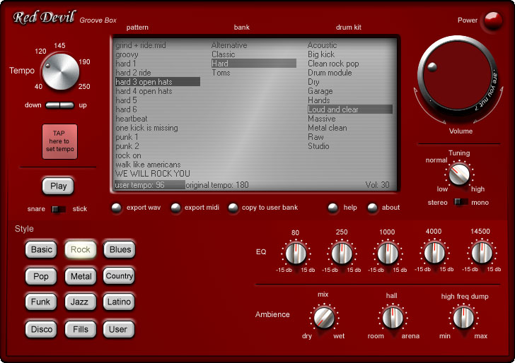 Practice with style! A drum machine for non-scientists