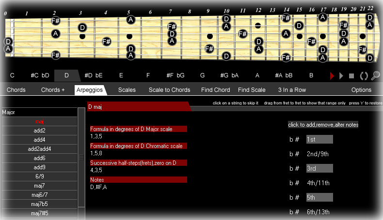 see arpeggio shapes and memorize them