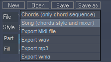 save musical styles for later use