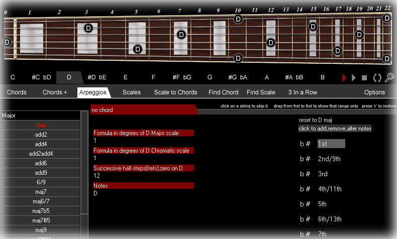 memorize root positions along the fretboard