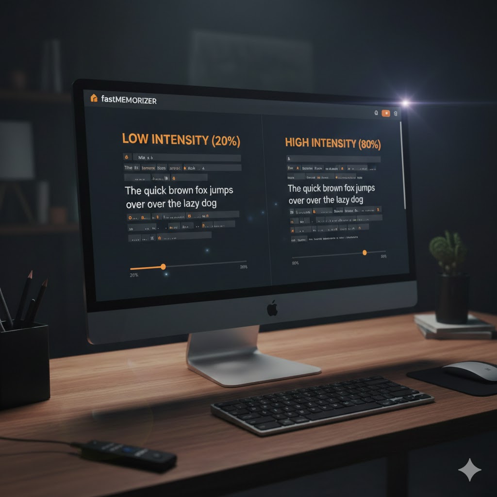 fastMEMORIZER intensity slider